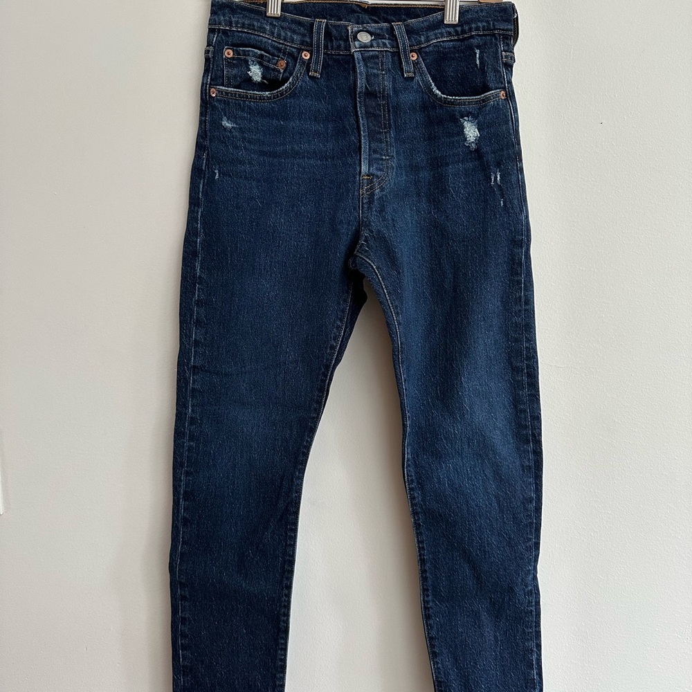 Levi’s 501 dark wash straight leg button fly